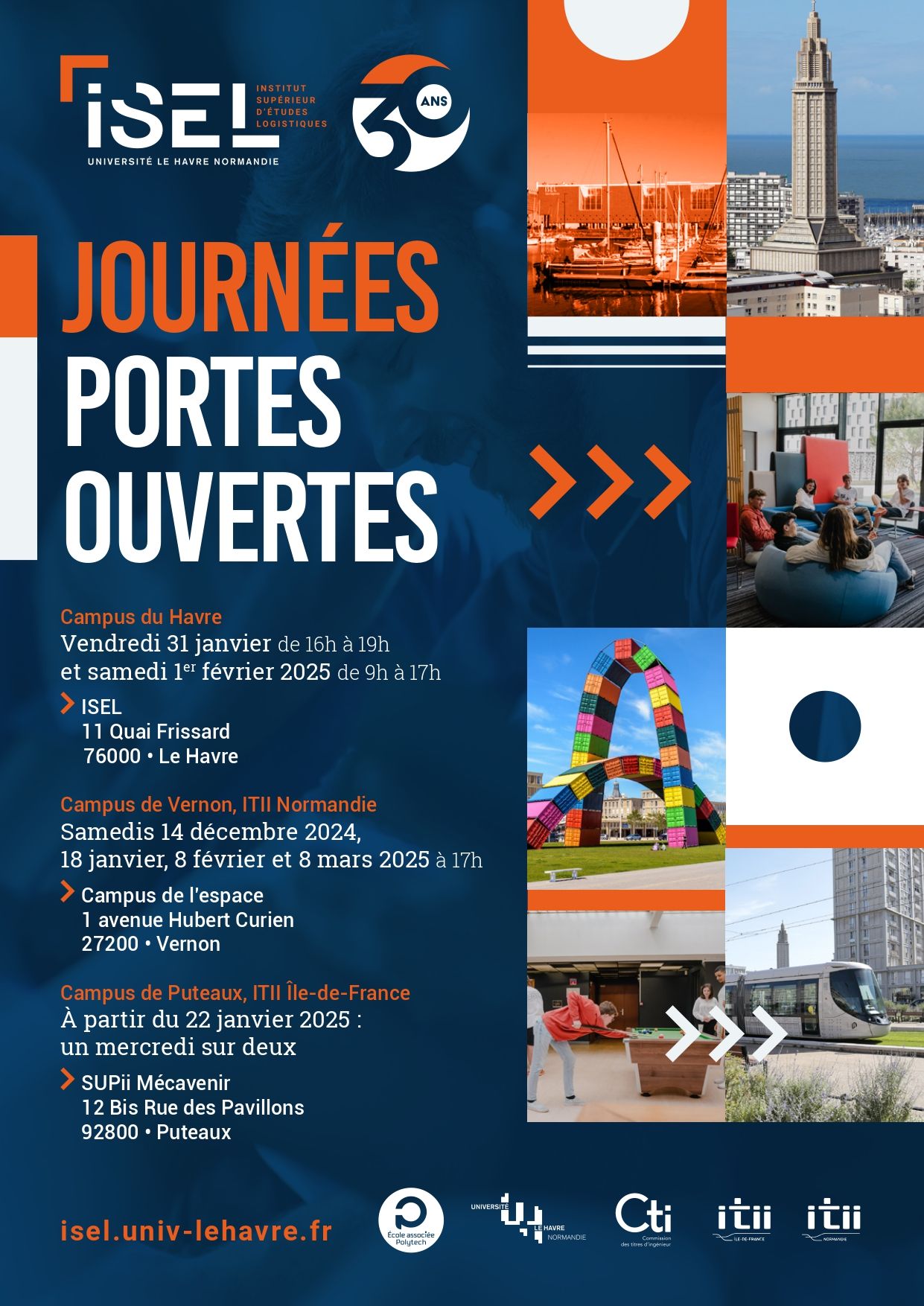 Affiche Portes Ouvertes ISEL 2025